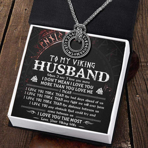 Viking Rune Necklace - My Viking Husband - I Love You The Most - Gndy14002