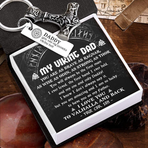 Viking Thor Keychain - Viking - To My Viking Dad - From Son - I Love You To Valhalla & Back - Gkbv18002