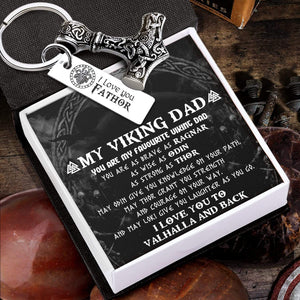 Viking Thor Keychain - Viking - To My Viking Dad - You Are My Favorite Viking Dad - Gkbv18003