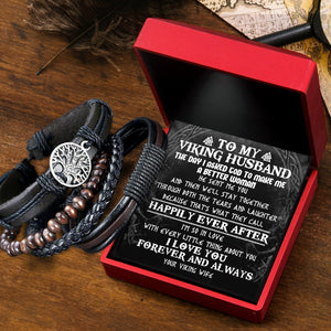 Viking Yggdrasil Bracelet - Viking - My Viking Husband - I Love You Forever & Always - Gbag14001