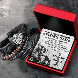 Viking Yggdrasil Bracelet - Viking - To My Viking Dad - We Are Grateful For Your Courage - Gbag18002