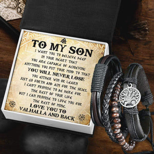Viking Yggdrasil Bracelet - Viking - To My Viking Son - Go Forth And Aim For The Skies - Gbag16003