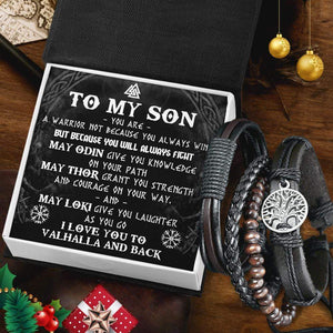 Viking Yggdrasil Bracelet - Viking - To My Viking Son - You Are A Warrior - Gbag16002