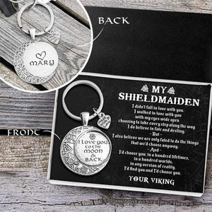 Vintage Moon Keychain - My Viking Queen - I Would Choose You In A Hundred Lifetimes - Gkcb13001