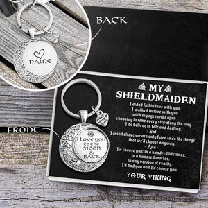 Vintage Moon Keychain - My Viking Queen - I Would Choose You In A Hundred Lifetimes - Gkcb13001