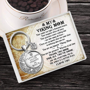 Vintage Moon Keychain - To My Viking Mom - You Are My Favorite Viking Mom  - Gkcb19002