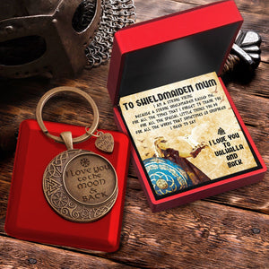 Vintage Moon Keychain - Viking - To My Mum - I Love You To Valhalla & Back - Gkcb19004