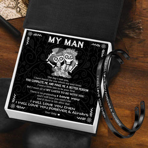 Vintage Steel Couple Bracelets - My Man - I Want All Of My Lasts To Be With You - Gbt26005