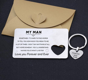 Wallet Card Insert And Heart Keychain Set - I Hope Someday You'll Understand - Gcb26007