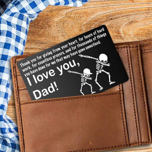 Wallet Card - Skull & Tattoo - To My Dad - I Love You, Dad! - Gca18017