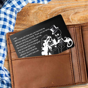 Wallet Card -  Skull & Tattoo - To My Man - I Miss You And I Love You - Gca26011