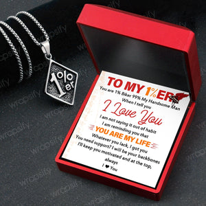 1% ER Necklace - Biker - To My Man - You Are My Life - Gnmb26001