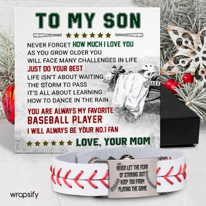 Baseball Bracelet - Baseball - To My Son - From Mom - Just Do Your Best - Gbzj16031