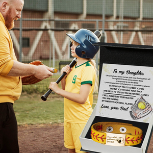 Personalized Softball Bracelet - Softball - To My Daughter - From Dad - My Favorite Softball Player - Gbzk17002