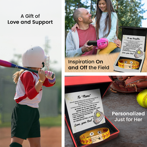 Personalized Softball Bracelet - Softball - To My Daughter - From Dad - My Favorite Softball Player - Gbzk17002