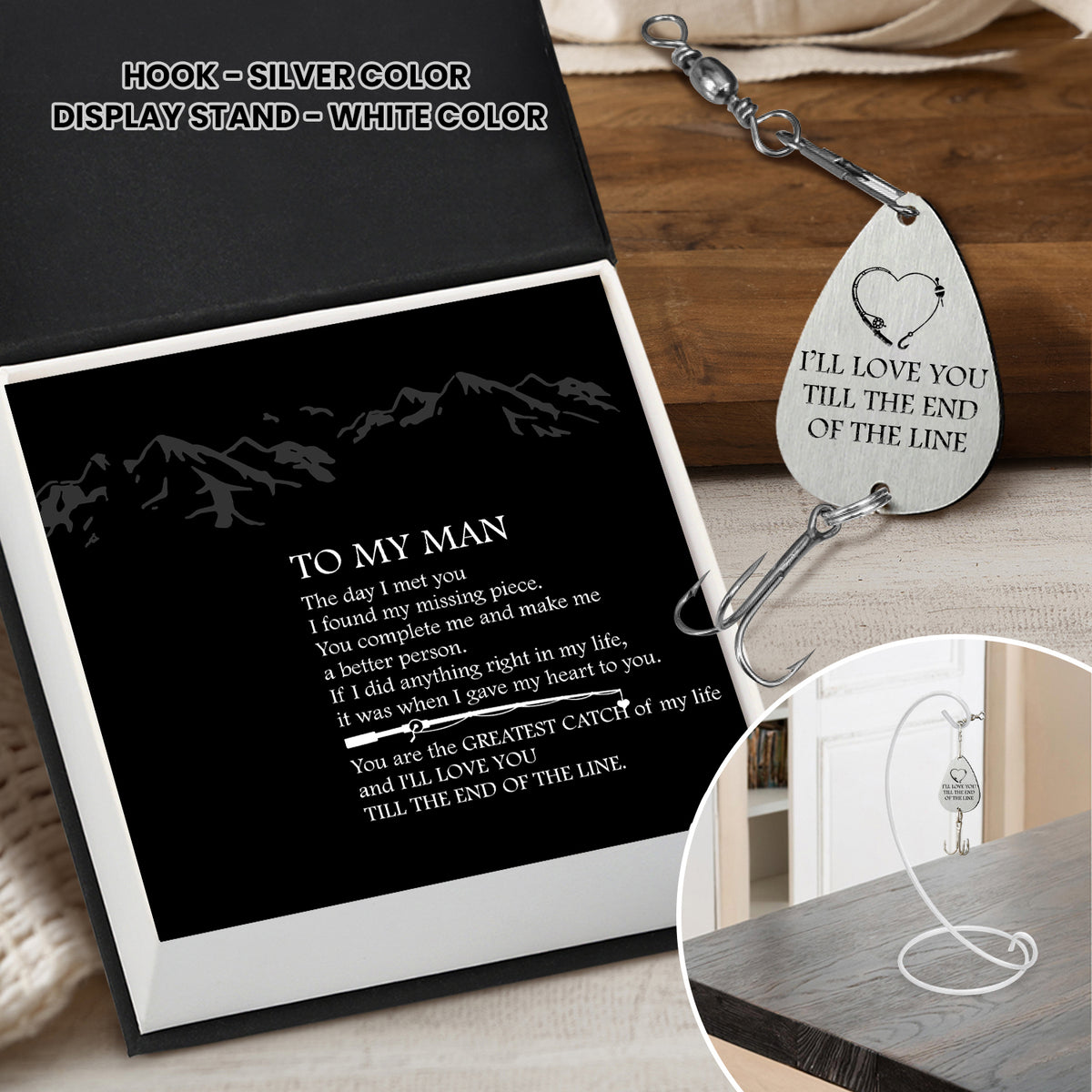 Catch of a Lifetime! Engrave Your Love on His Hook - Gfa26003