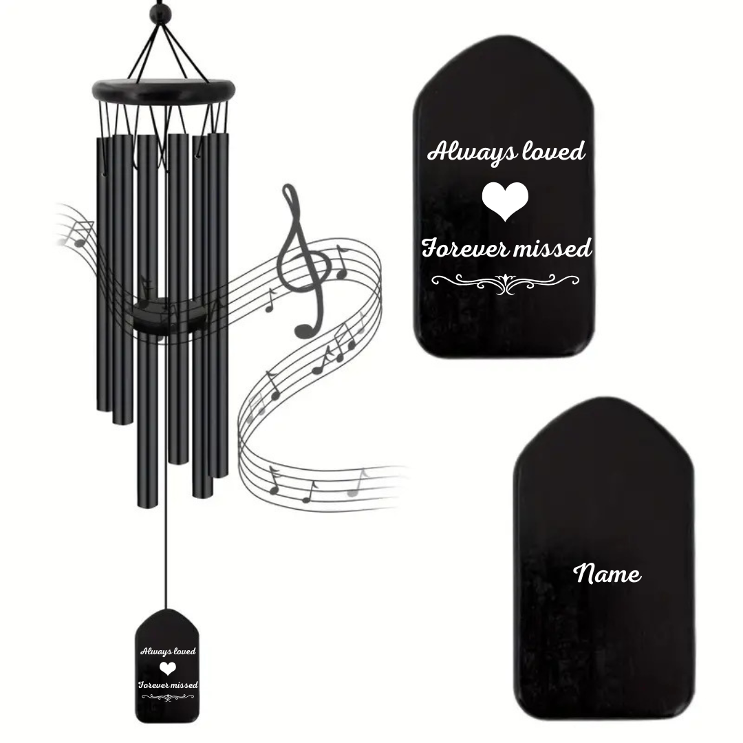 Personalized Memorial Wind Chime - Always Loved and Forever Missed - Glcg34002