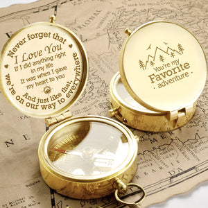 Engraved Compass - Hiking - To My Loved One - You're My Favorite Adventure - Gpb26230