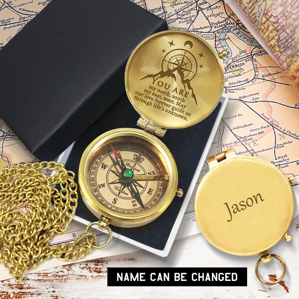 Personalized Engraved Compass for Hiking Couples - Gpb26054