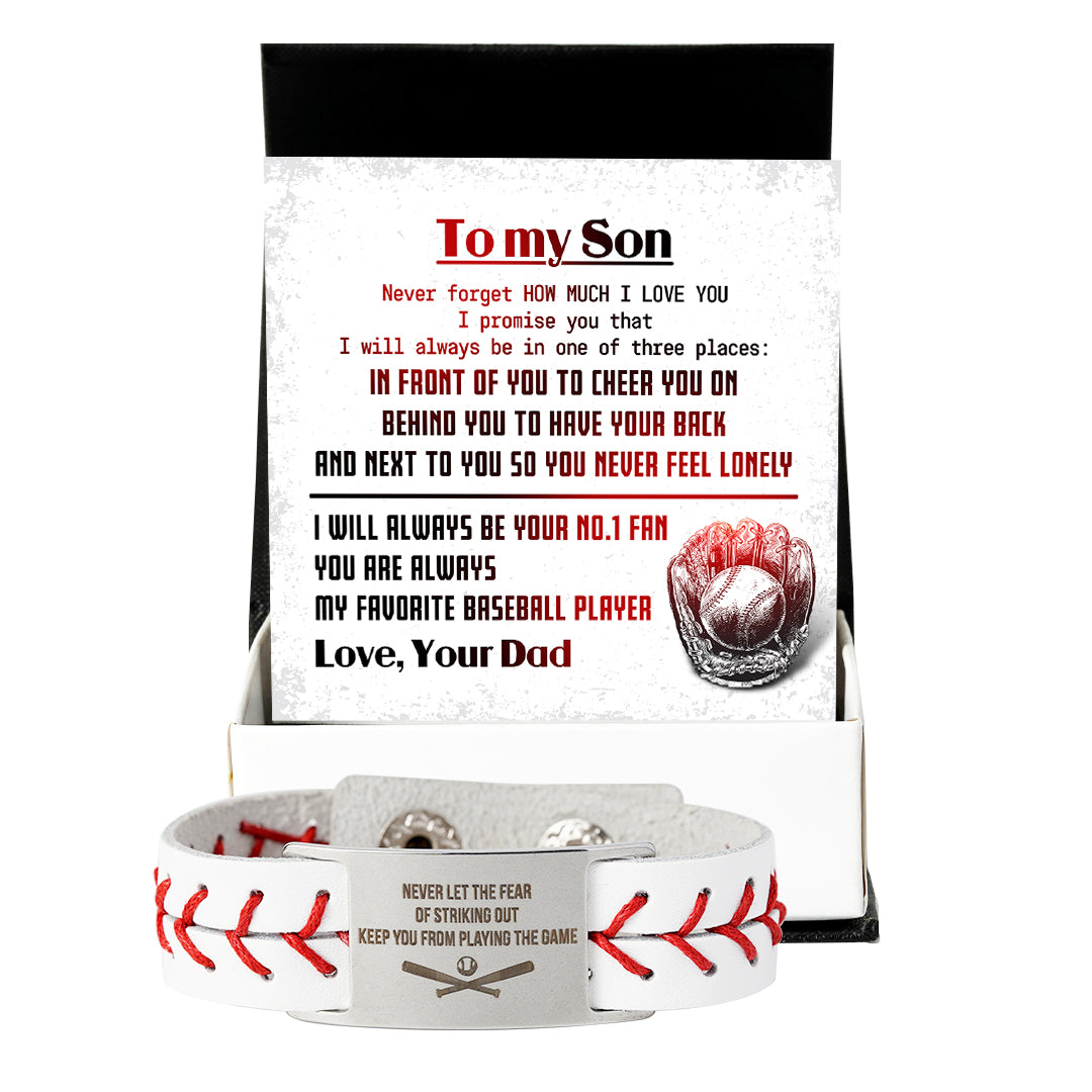 Personalized Baseball Bracelet - Baseball - To My Son - From Dad - How Much I Love You - Gbzj16010
