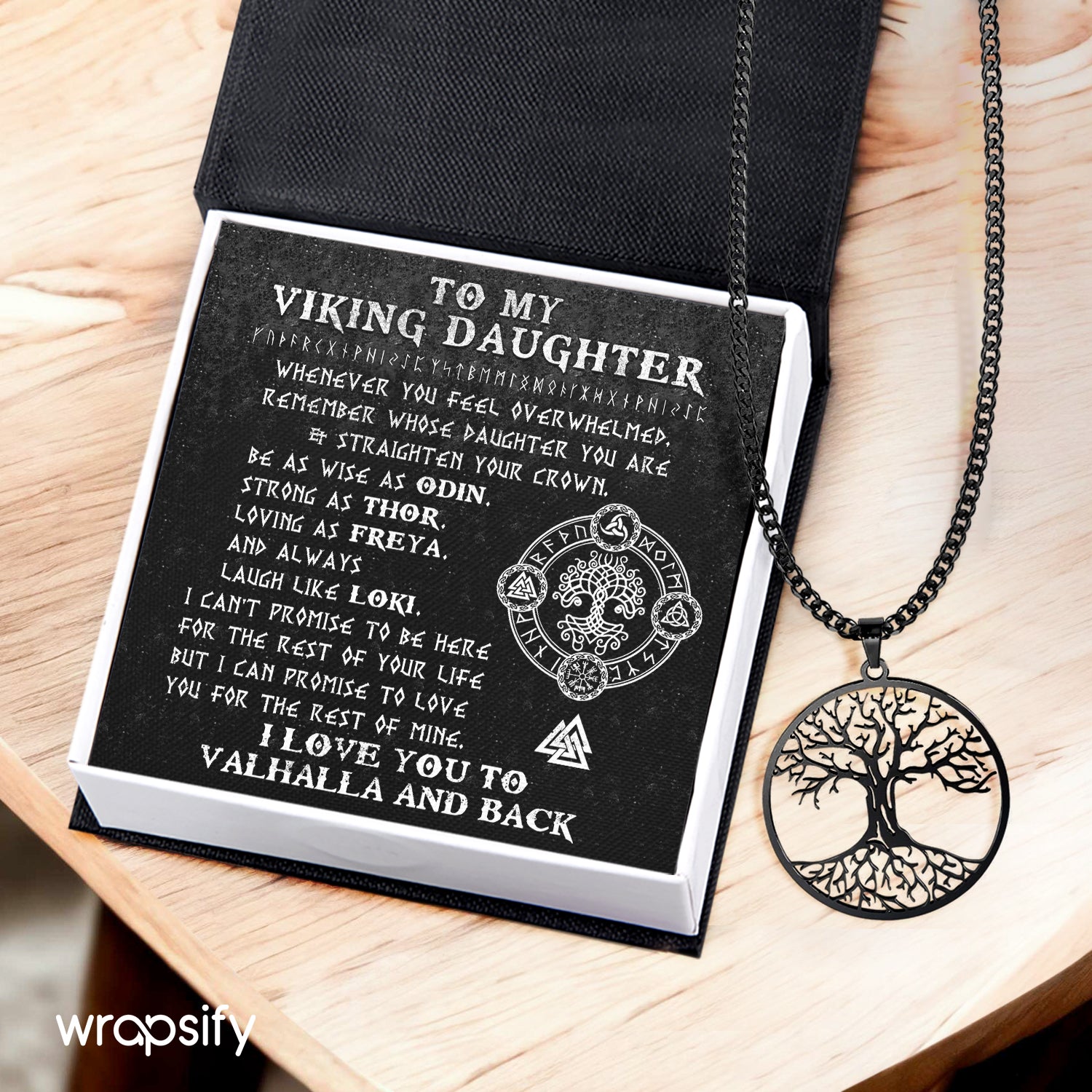 Tree Of Life Necklace - Viking - To My Daughter - Love You To Valhalla & Back - Gnyb17001