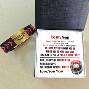 Personalized Baseball Bracelet - Baseball - To My Son - From Mom - How Much I Love You - Gbzj16011