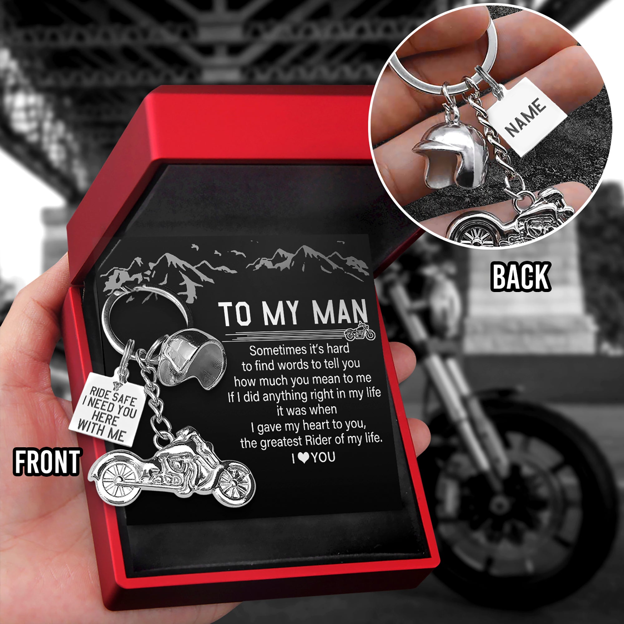 Wrapsify Custom Motorcycle Helmets Keychains For Handbag & Wallet Accessories - Biker Gift For Motorcycle Riders, Boyfriend, Husband - Gkt26001