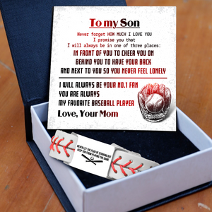 Personalized Baseball Bracelet - Baseball - To My Son - From Mom - How Much I Love You - Gbzj16011