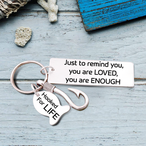 Fishing Hook Keychain - Fishing - To My Son - I’ll Always Be Right Here - Gku16012