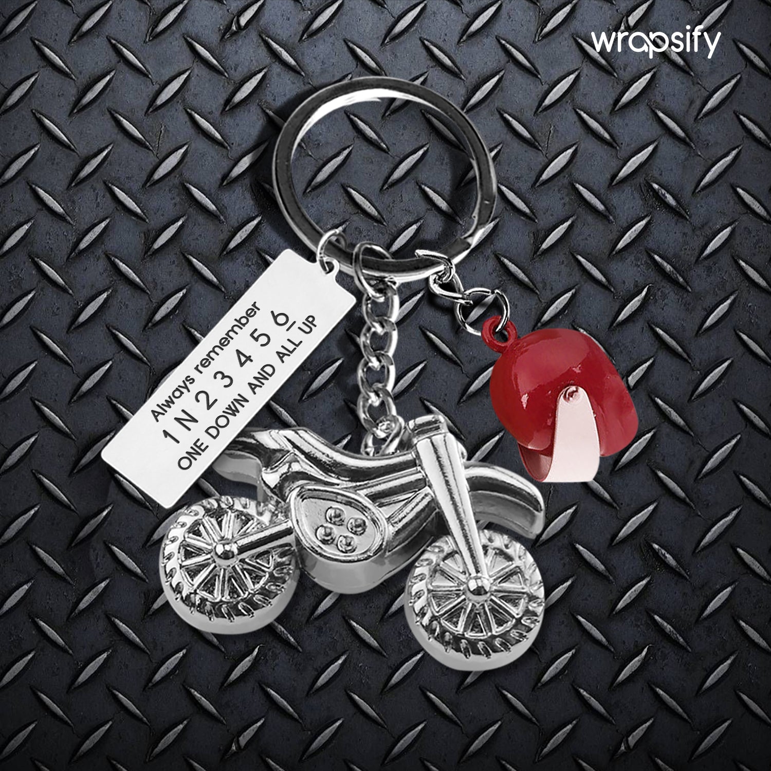 Wrapsify Personalized Dirt Bike Helmets Keychains Handbag & Wallet Accessories - Gift For Biker Riders, Biker Gift For Son - Gkey16001