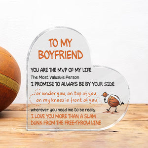 Crystal Plaque - Basketball - To My Boyfriend - You Are The MVP Of My Life- Gznf12001