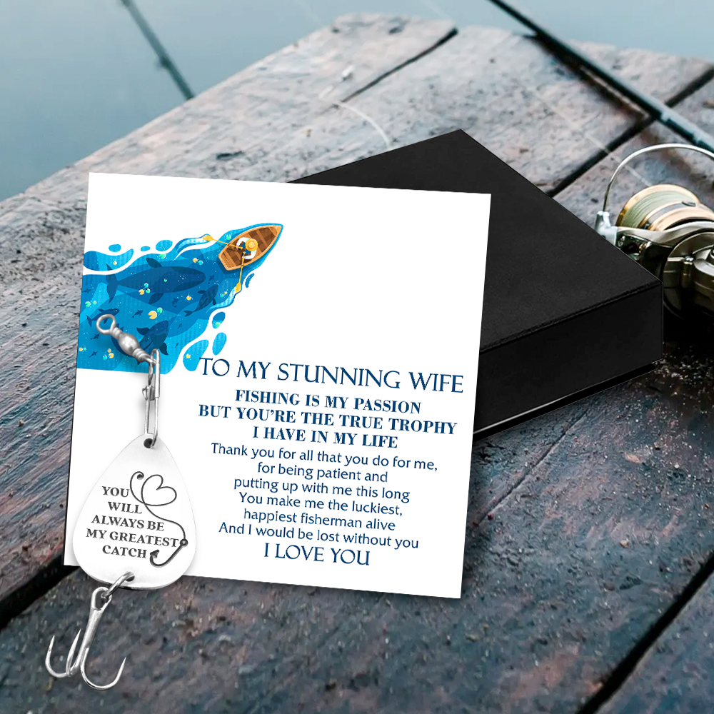 Engraved Fishing Hook - Fishing - To My Wife - Fishing Is My Passion - Gfa15011