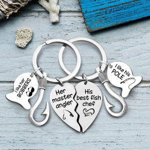 Fishing Heart Puzzle Keychains - Fishing - To My Wife - I Will Miss You So Much - Gkbn15004