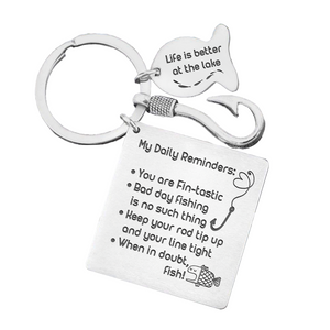 Fishing Hook Square Keychain - Fishing - To Myself - Life Is Better At The Lake - Gkeg34003