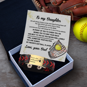 Personalized Softball Bracelet - Softball - To My Daughter - From Dad - My Favorite Softball Player - Gbzk17002