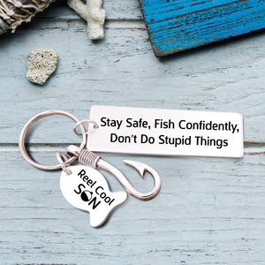 Fishing Hook Keychain - Fishing - To My Son - Be The Great Man I Know You Can Be - Gku16011