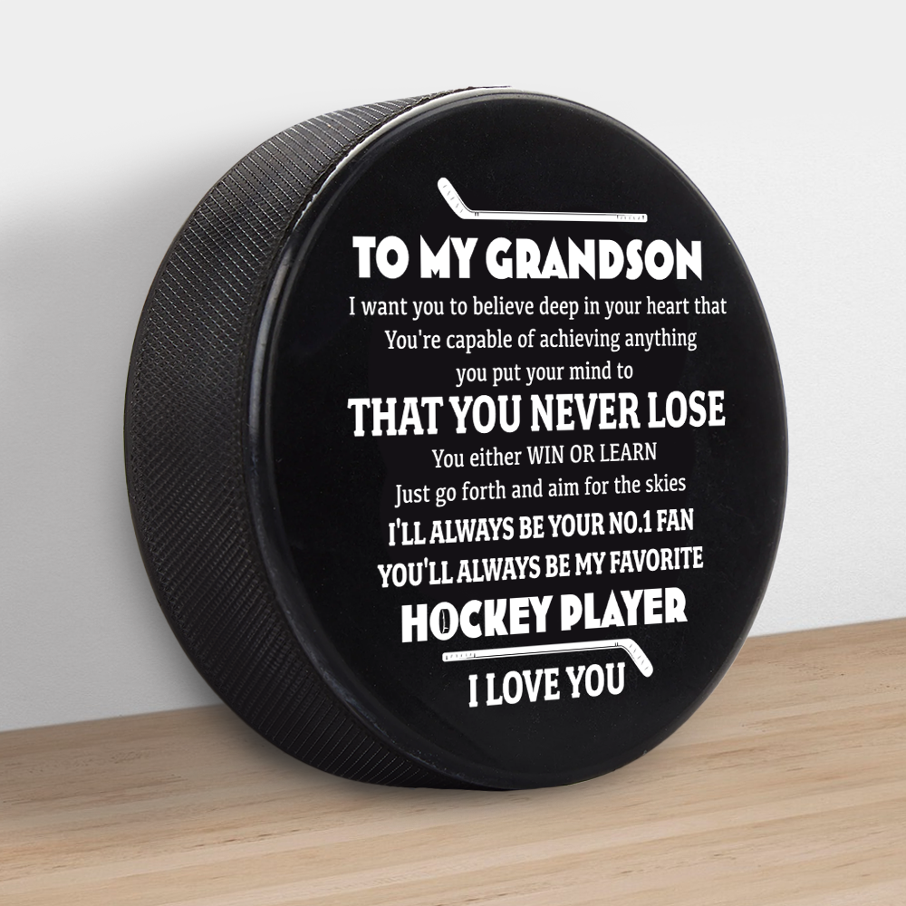 Celebrate Your Special Bond - An Exclusive Hockey Puck for Grandson - Gai22010