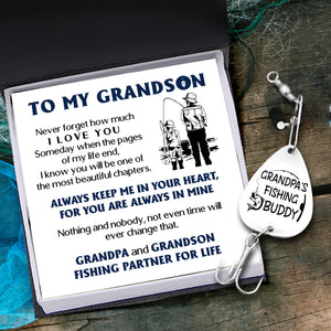 Engraved Fishing Hook - Fishing - To My Grandson - Never Forget How Much I Love You - Gfa22002