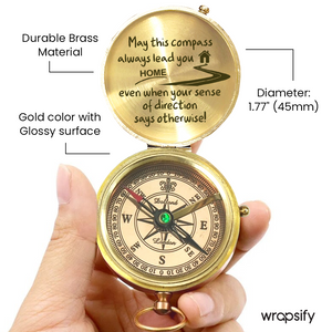 Pointing the Way (Even if We're Lost) - Engraved Compass to Guide & Giggle For Your Teen - Gpb16065