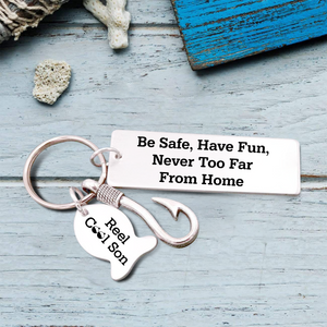 Fishing Hook Keychain - Fishing - To My Son - Love You For The Rest Of Mine - Gku16010