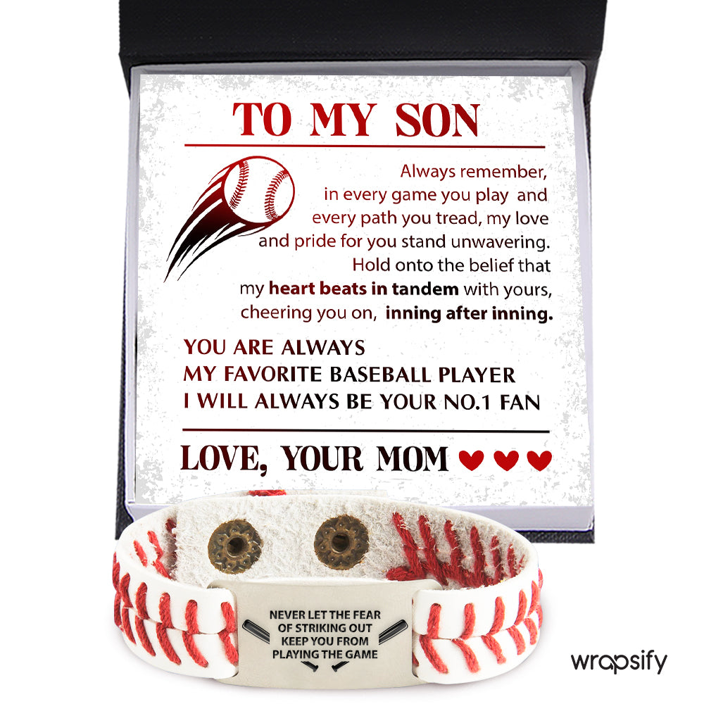 Baseball Bracelet - Baseball - To My Son - From Mom - My Love And Pride For You Stand Unwavering - Gbzj16032