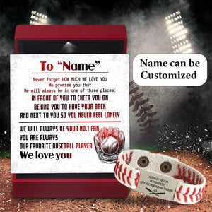 Wrapsify Personalized Baseball Bracelet Sporting Goods Athletics - Baseball Gift For Grandson - Gbzj22003