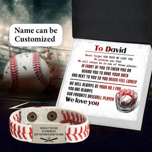 Personalized Baseball Bracelet - Baseball - To Our Grandson - Never Feel Lonely - Gbzj22003