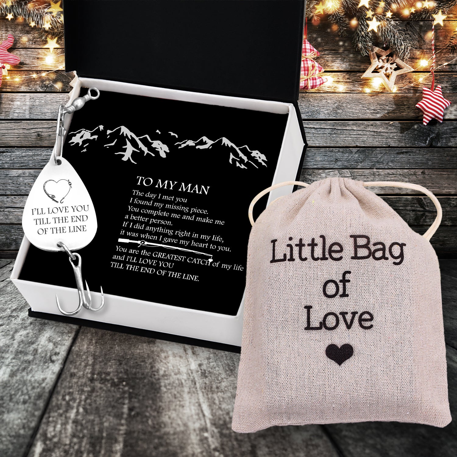Christmas Catch of a Lifetime! Engrave Your Love on His Hook - Gfa26003