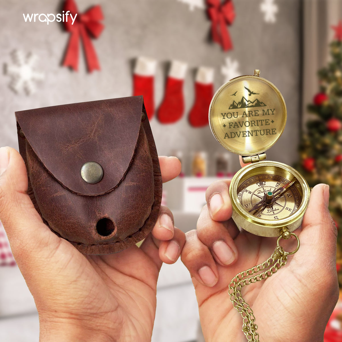 Personalized Compass Gift – For When They Can’t Hold Your Hand, Let Them Hold This - Gpb26046