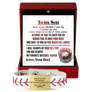 Personalized Baseball Bracelet - Baseball - To My Son - From Dad - How Much I Love You - Gbzj16010