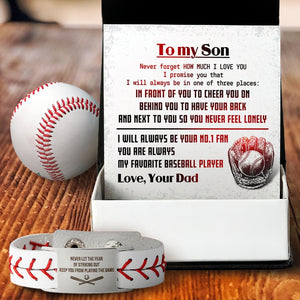 Personalized Baseball Bracelet - Baseball - To My Son - From Dad - How Much I Love You - Gbzj16010