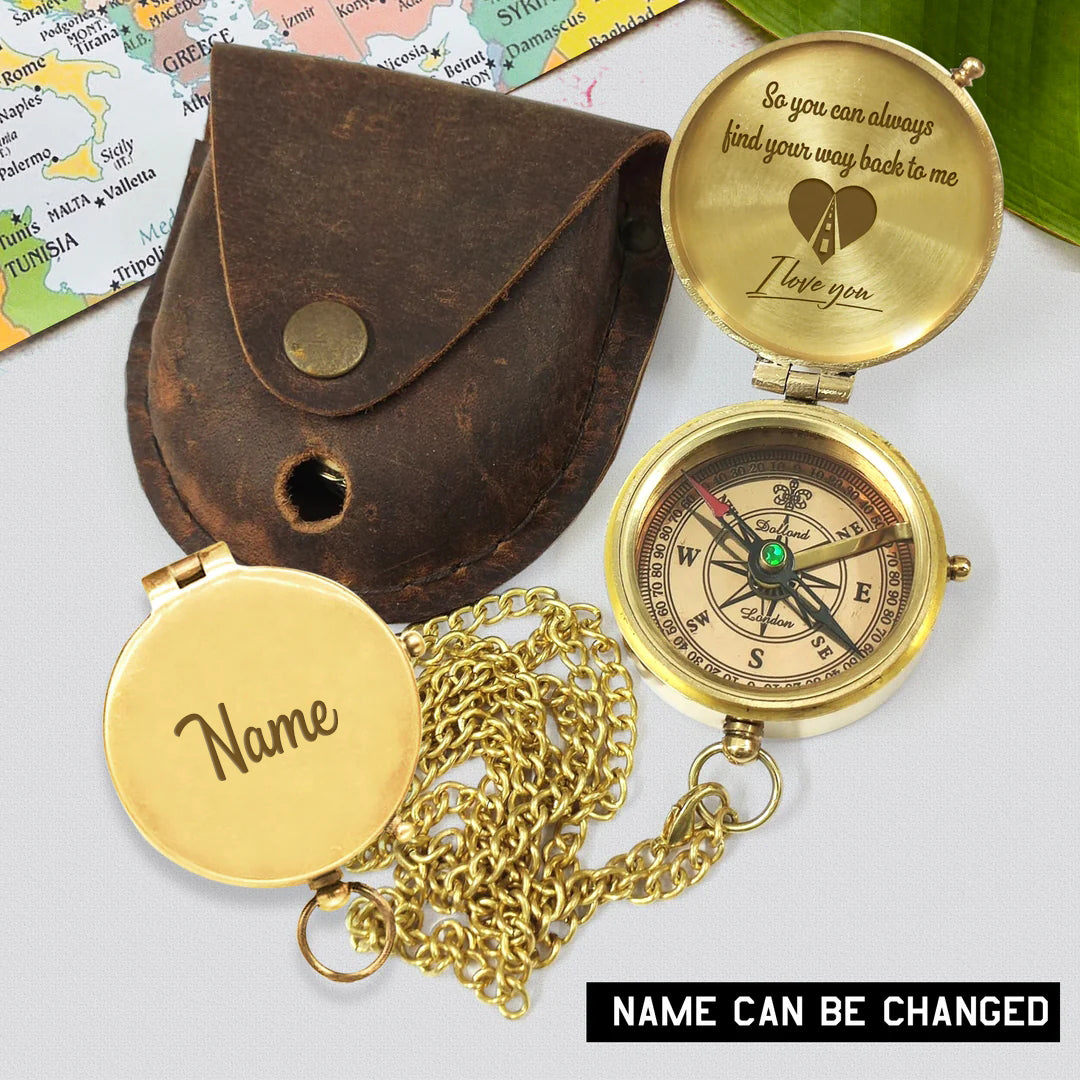 Combo Personalized Engraved Compass and Keychain - To My Loved One - Gpc14001