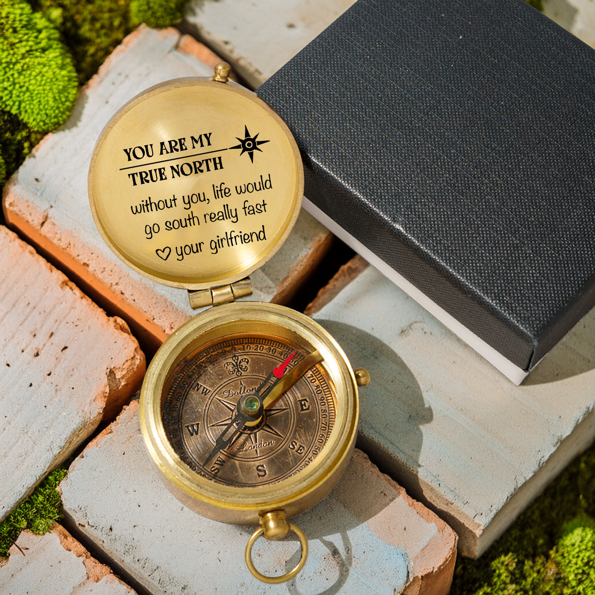Personalized Engraved Compass - Family - To My Boyfriend - Without You, Life Would Go South Really Fast - Gpb12020