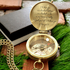 Personalized Engraved Compass - Family - For Couple - I’d Find You And I'd Choose You - Gpb26234